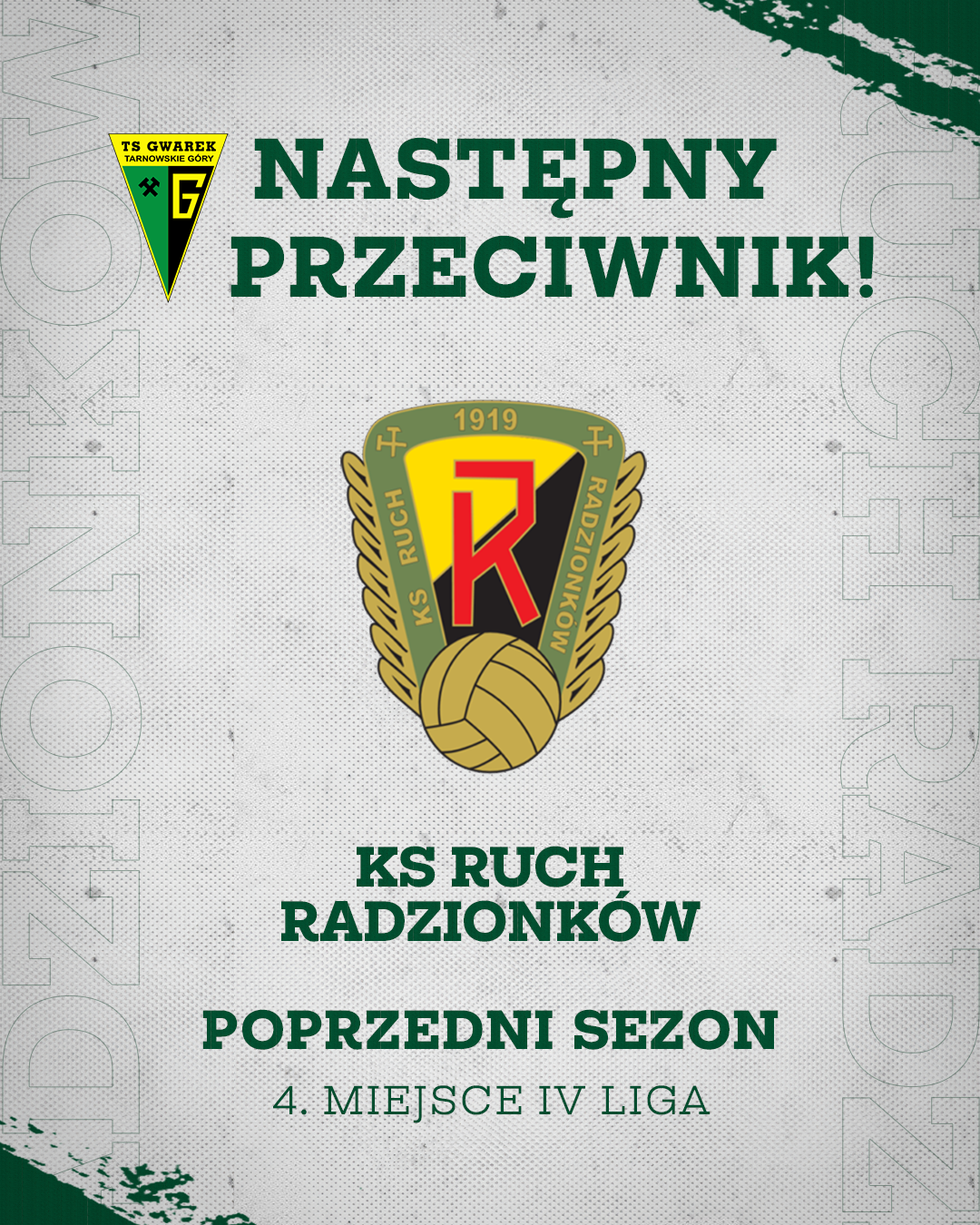 Zapowiedź rywala: KS Ruch Radzionków