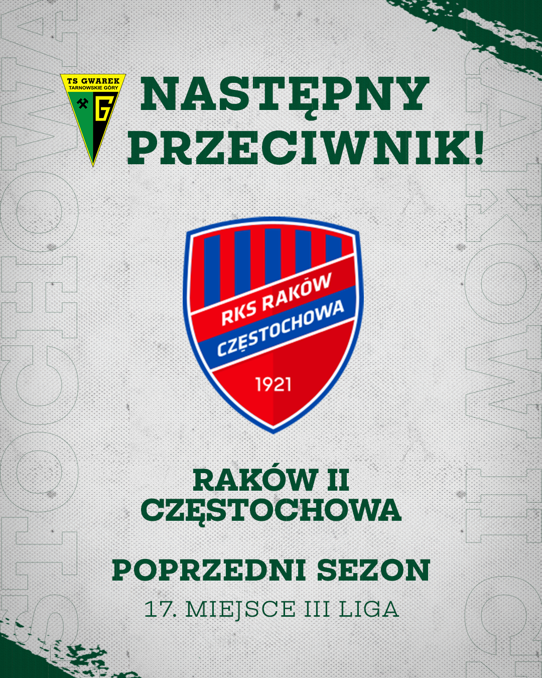 Zapowiedź rywala: Raków II Częstochowa